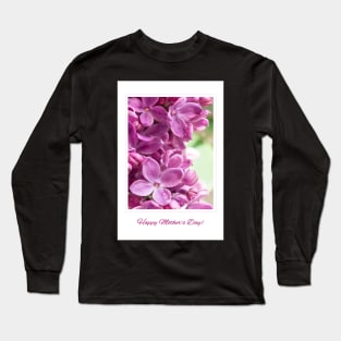 Purple Lilac for Mother's Day Greeting Card Long Sleeve T-Shirt
